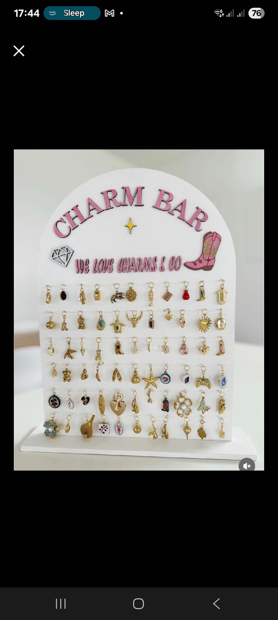 Personalised Charm Bar Display Stand | Custom Jewellery Display Board | Bracelet & Necklace Charm Holder | Small Business Display