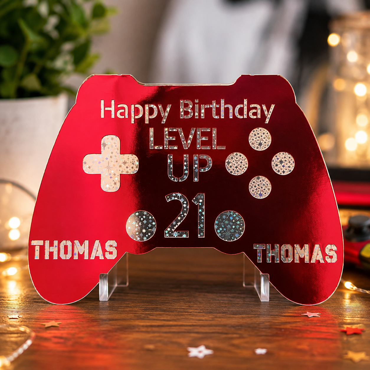 Personalised Gaming Controller Birthday Card