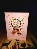 Laser-Cut Mum Card: Handmade Cardstock Greeting