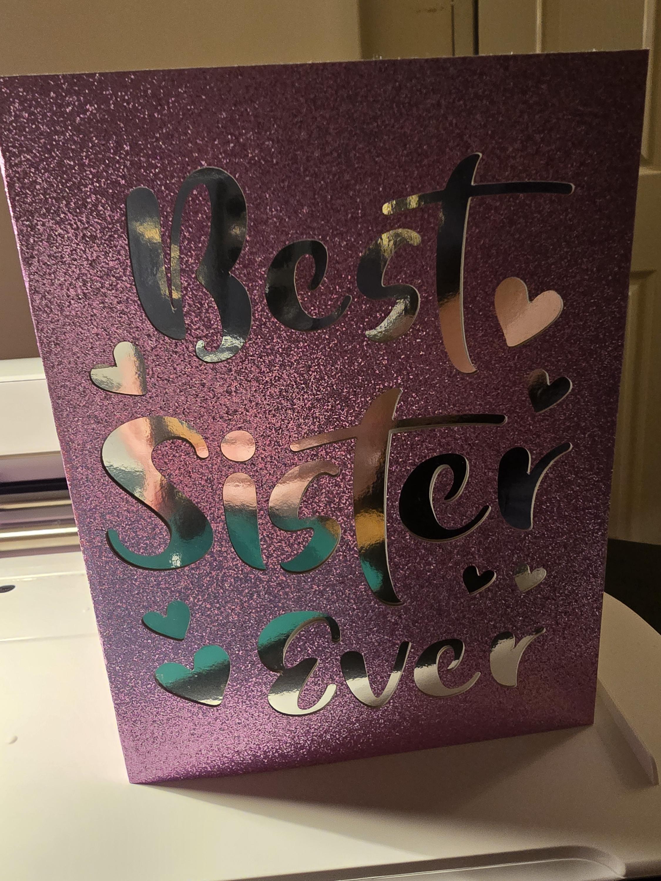 Handmade Floral Birthday Card, Sister Ever