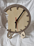 Handmade Wooden Woodpecker Clock: Rustic Home Decor