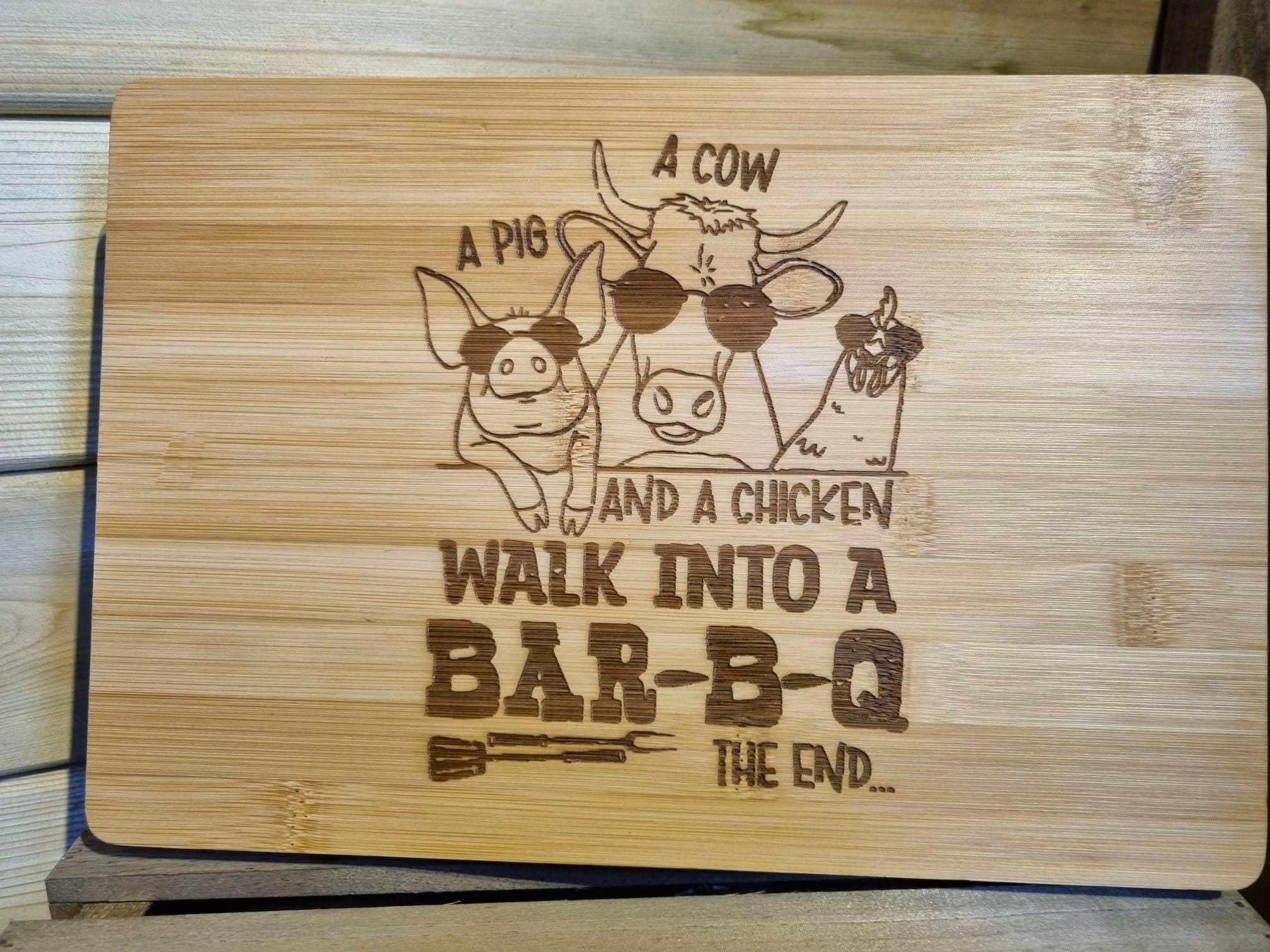 Personalise Funny Quote Wooden Chopping Board