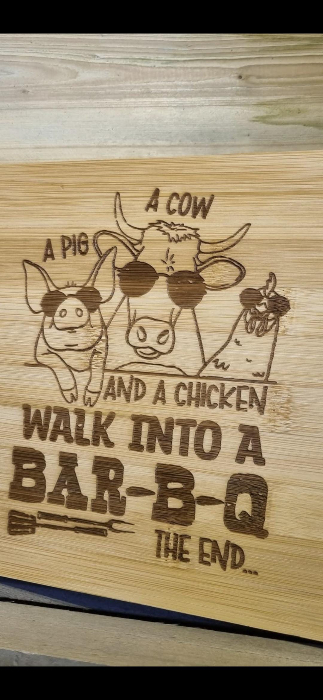 Personalise Funny Quote Wooden Chopping Board