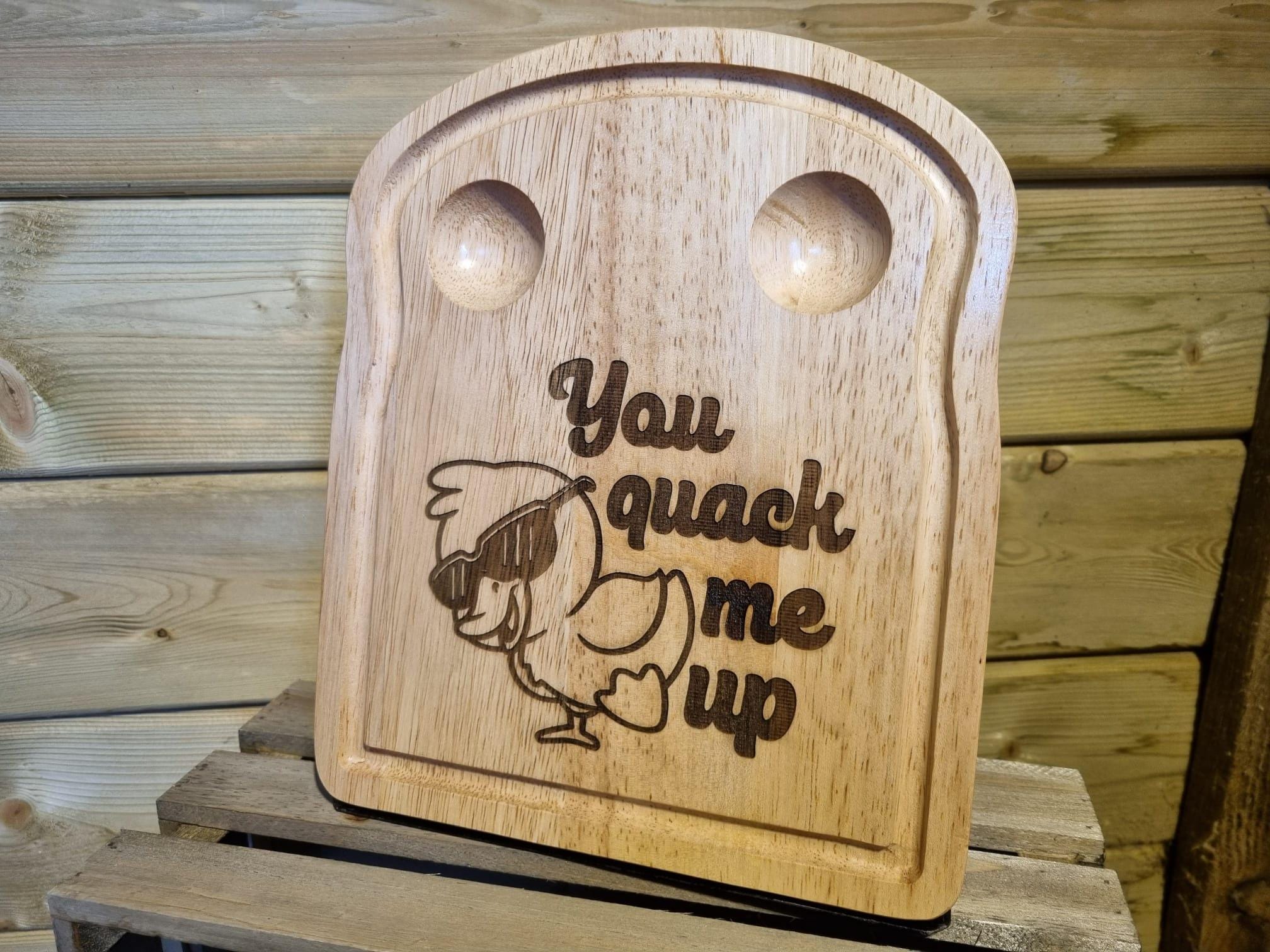 You Quack Me Up Egg Holder board