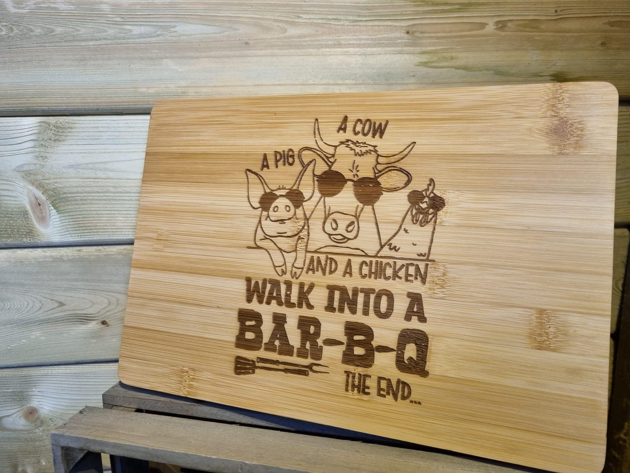 Personalise Funny Quote Wooden Chopping Board