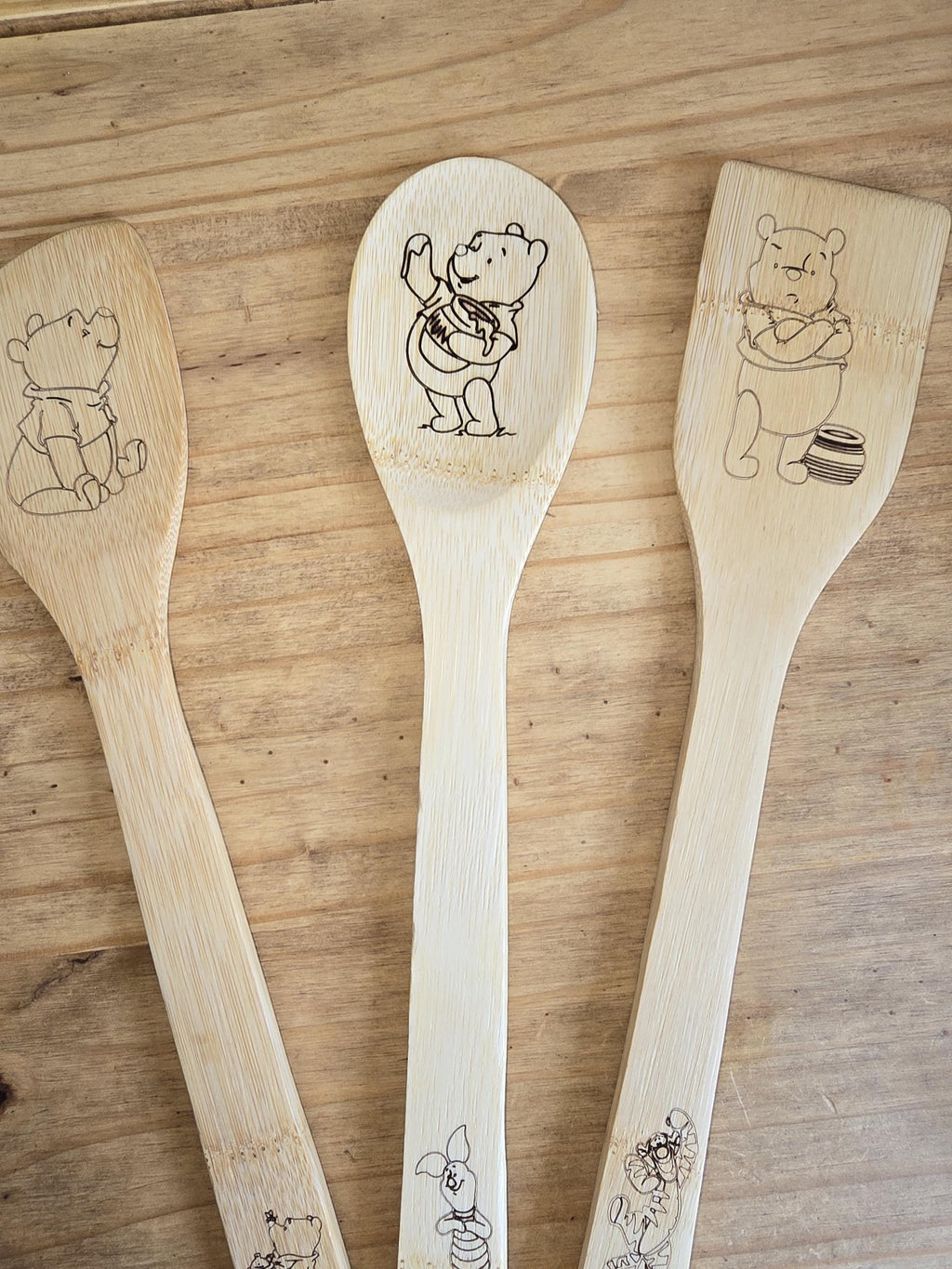 Personalise Wooden Kitchen Utensils Pack of 3
