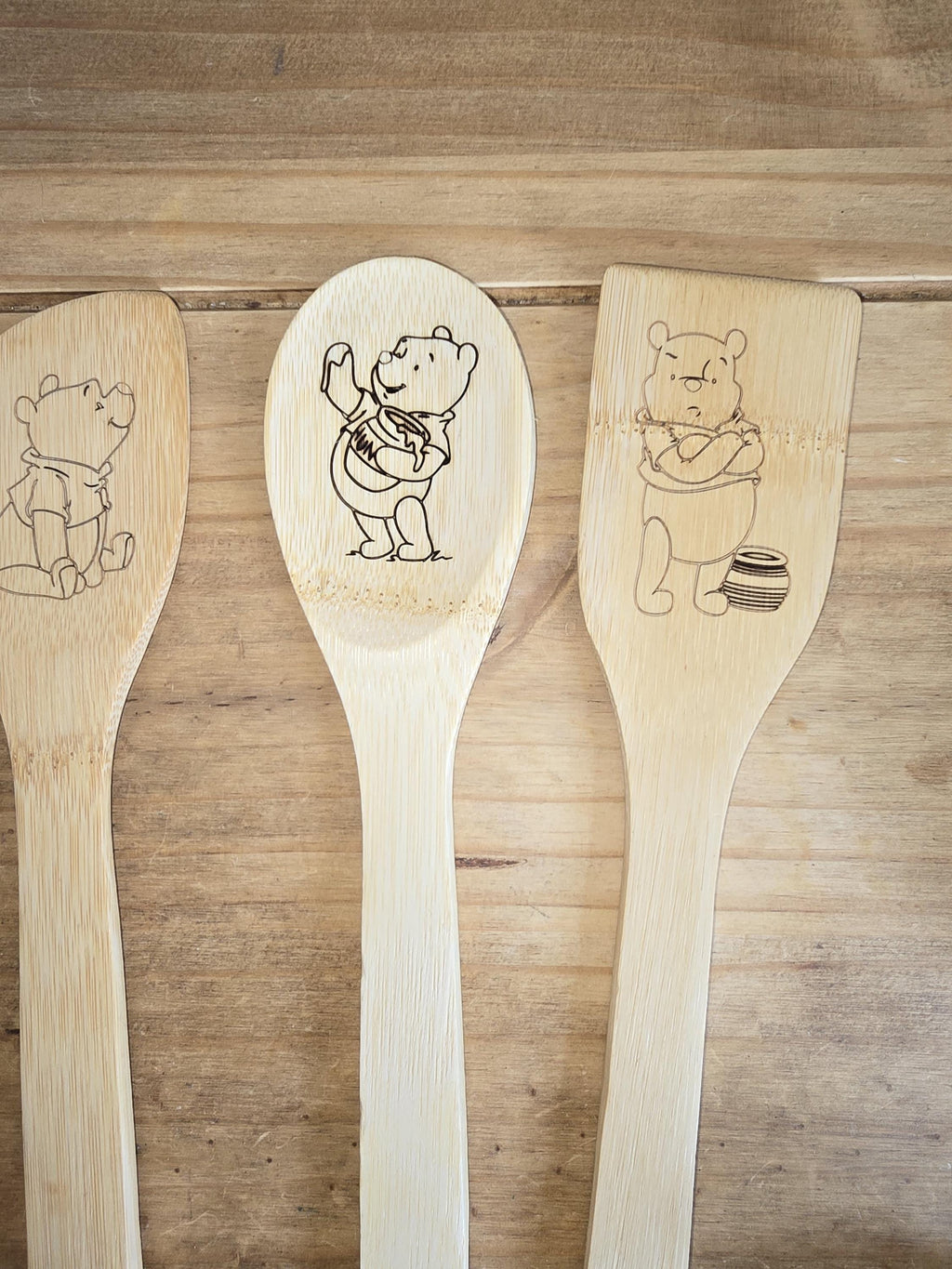 Personalise Wooden Kitchen Utensils Pack of 3