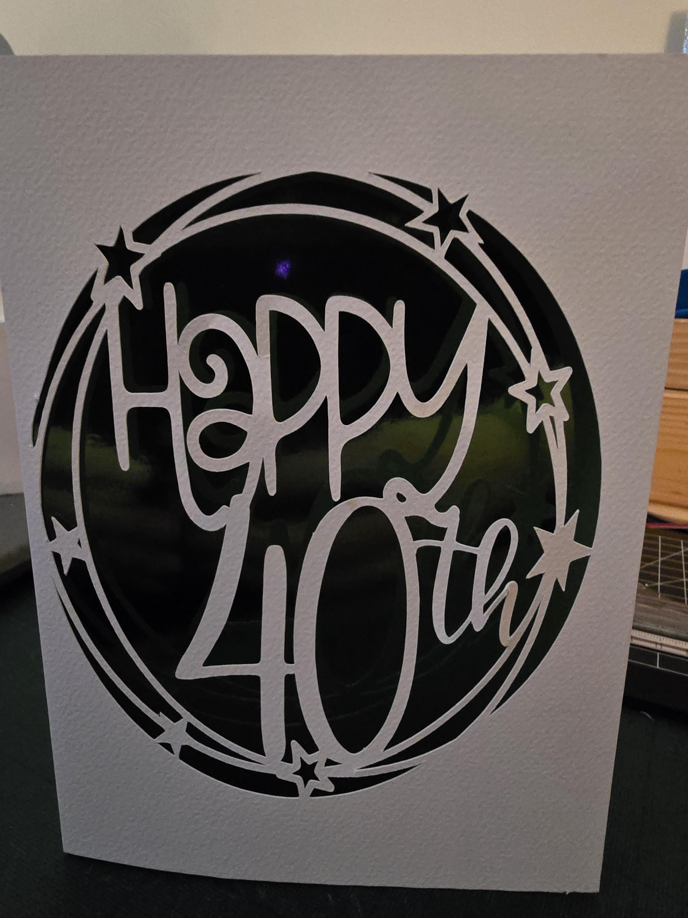 Handmade Happy 40th Birthday Card