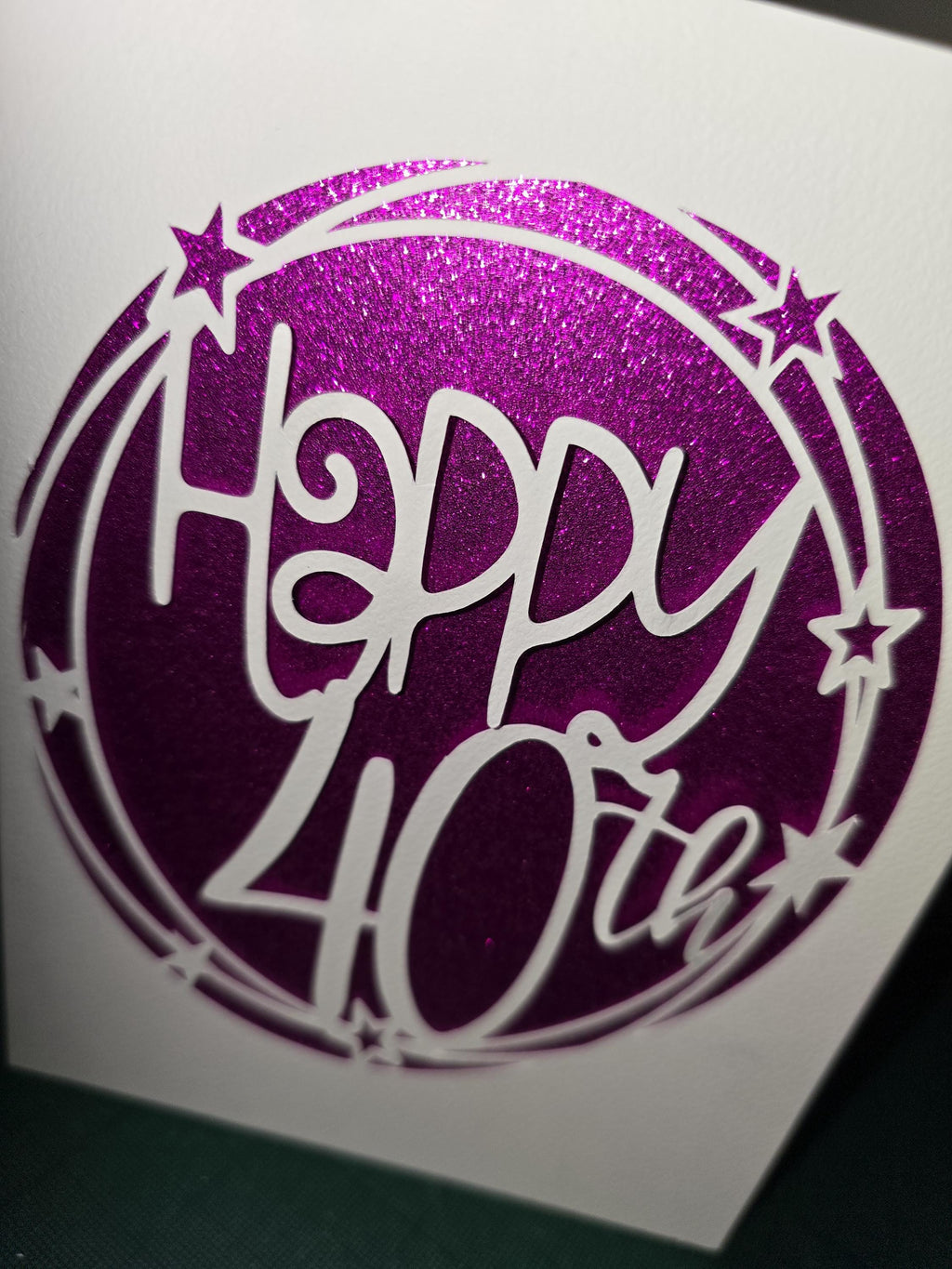 Handmade Happy 40th Birthday Card