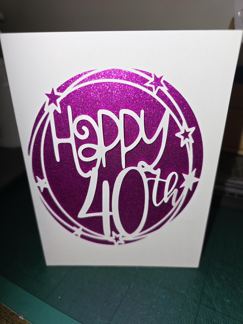 Handmade Happy 40th Birthday Card