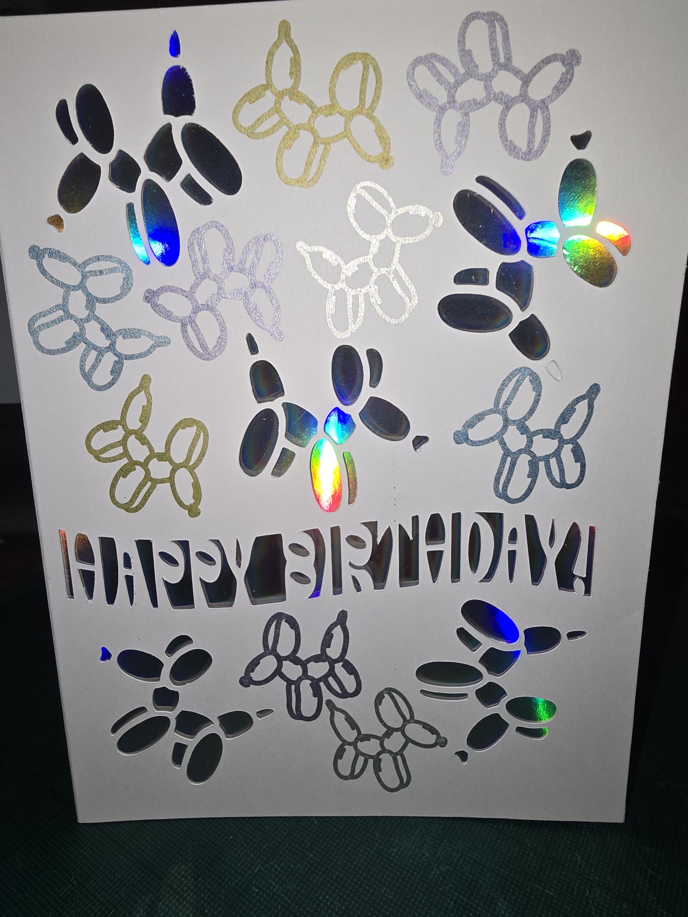 Balloon Dogs Happy Birthday Card