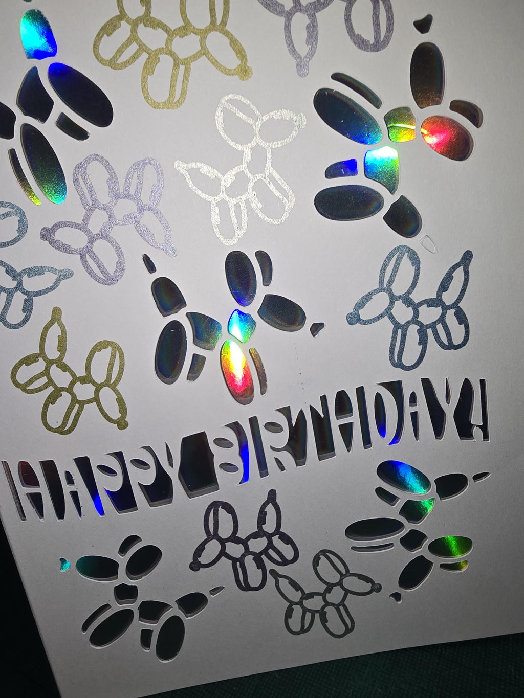 Balloon Dogs Happy Birthday Card