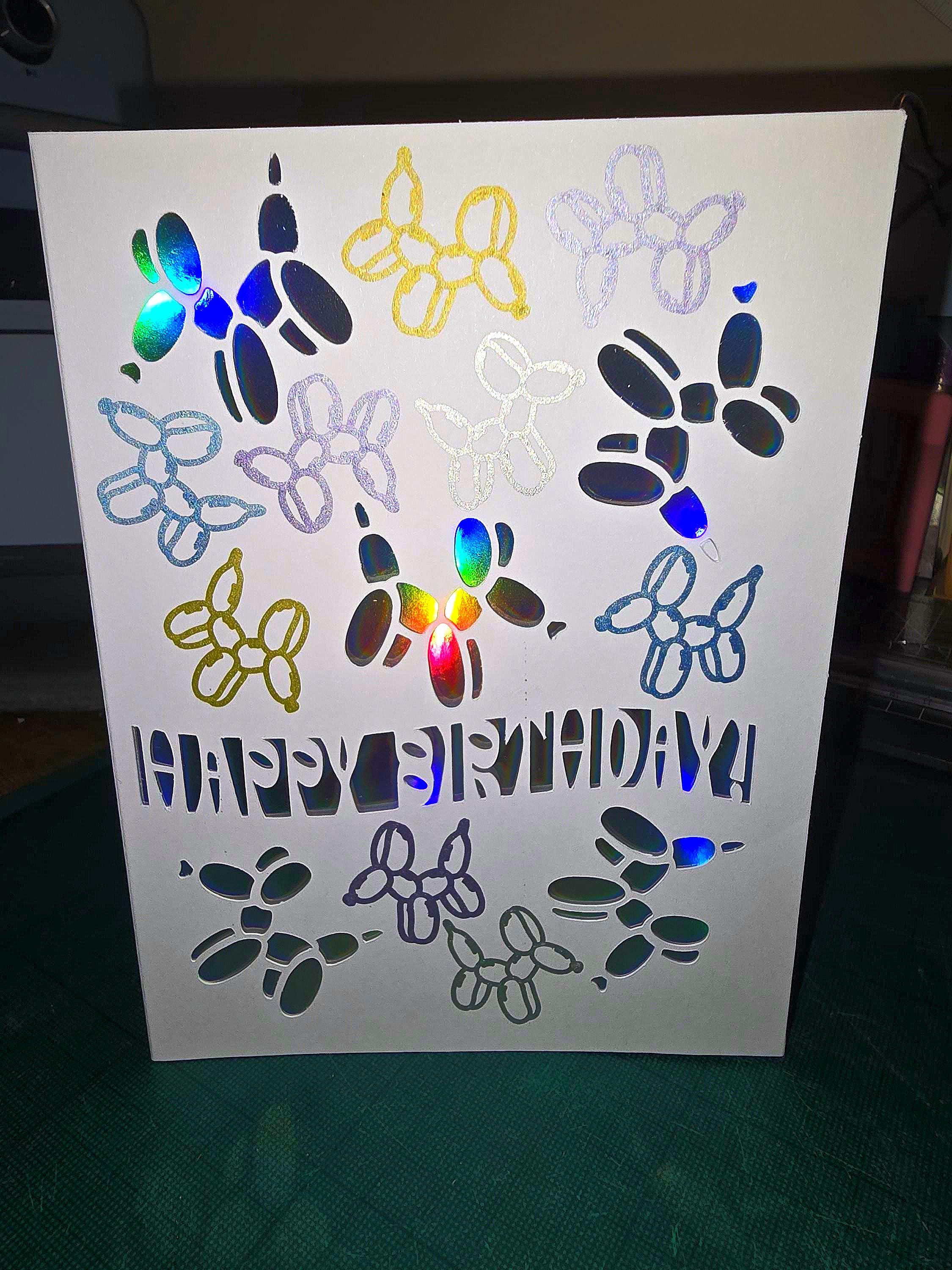 Balloon Dogs Happy Birthday Card
