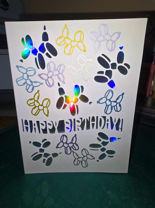 Balloon Dogs Happy Birthday Card