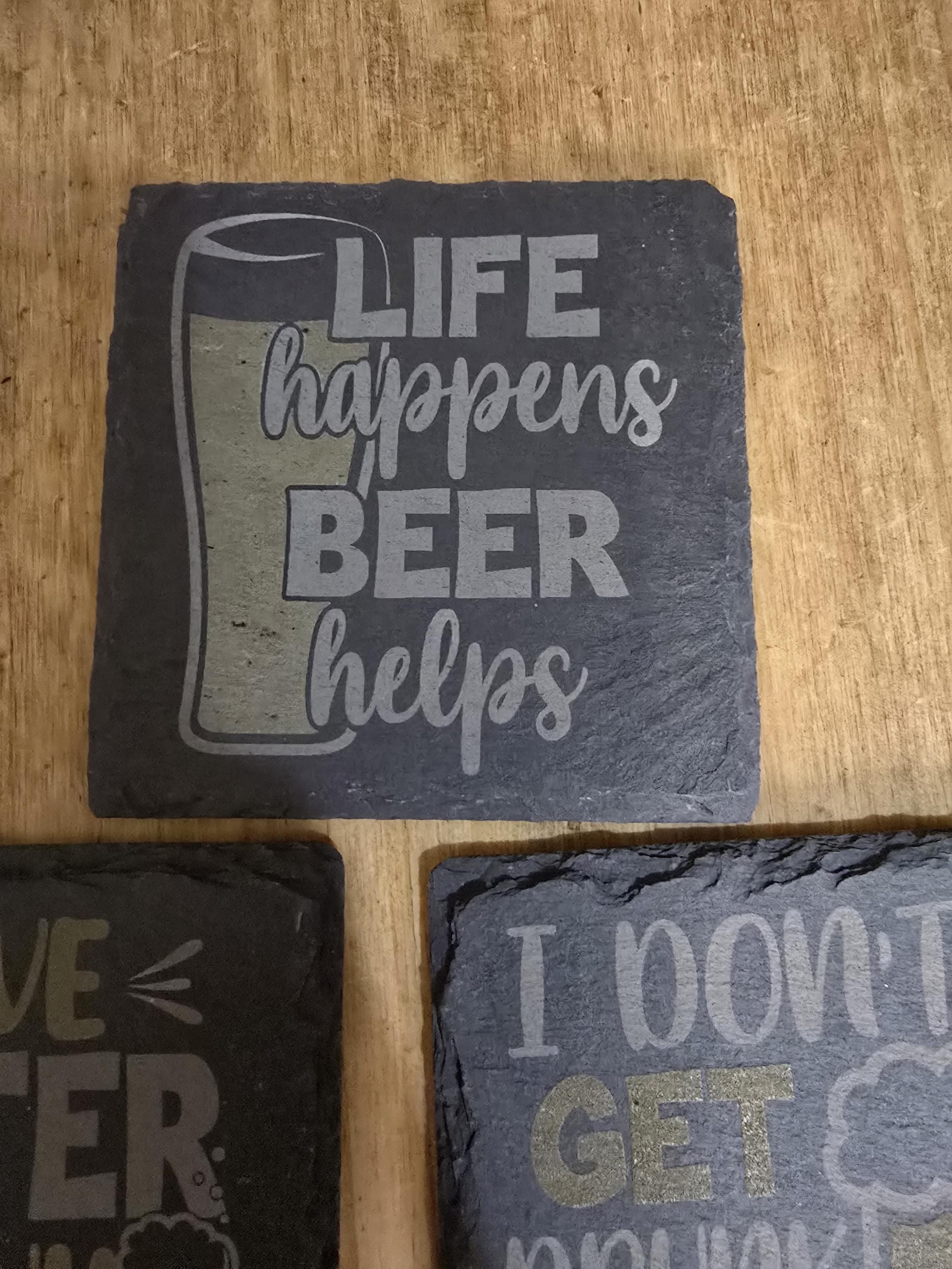 Personalise Beer Slate Coasters