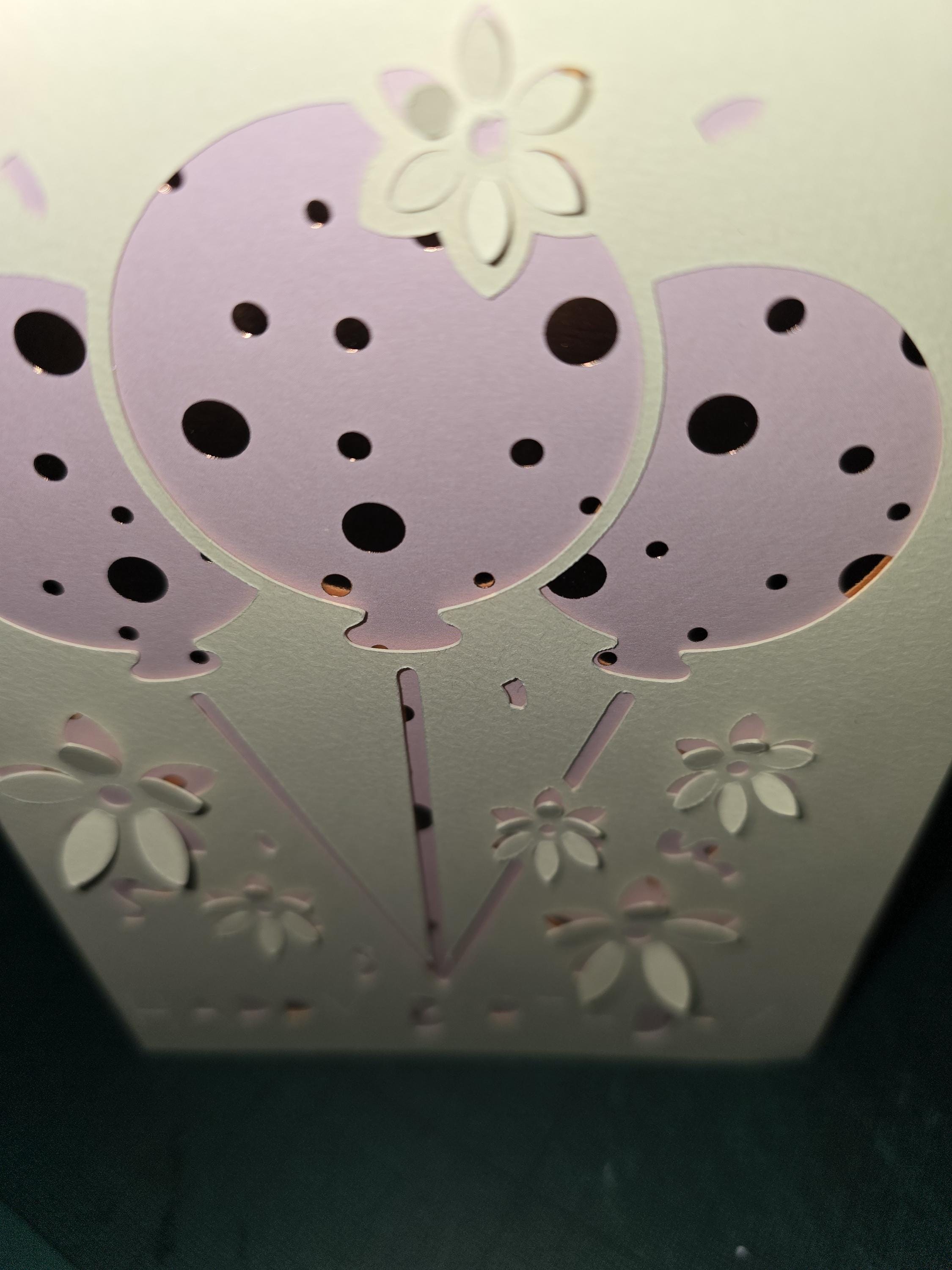 3D Happy Birthday Flower Balloon Card