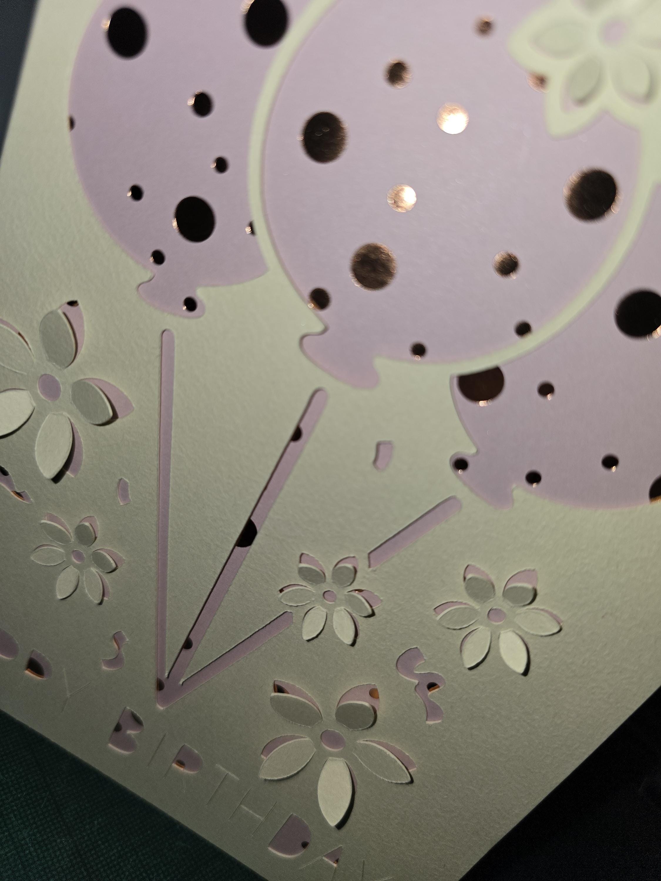 3D Happy Birthday Flower Balloon Card