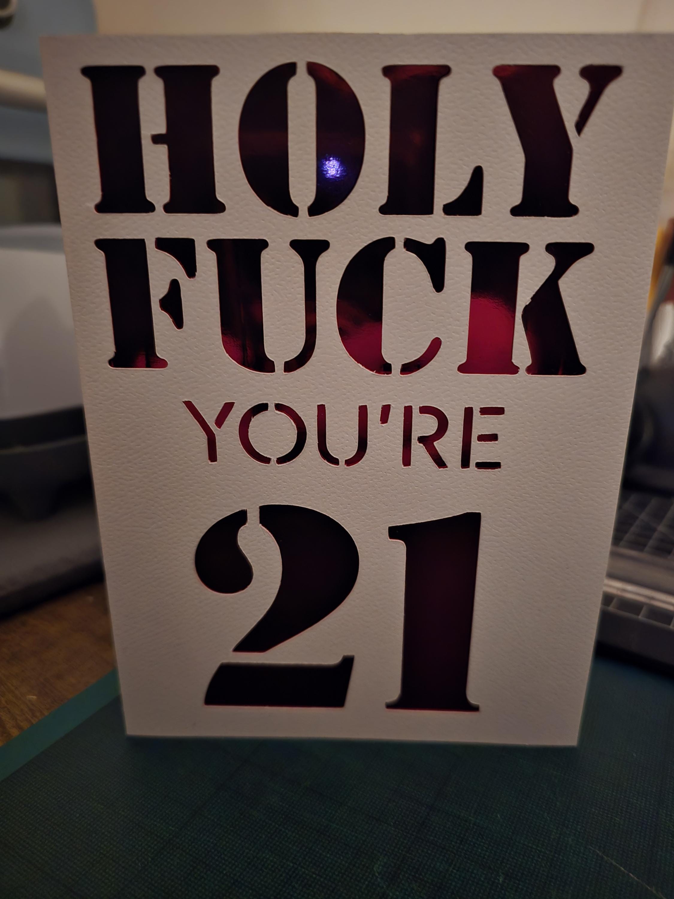 Holy F**k You're 21 for 21st Birthday