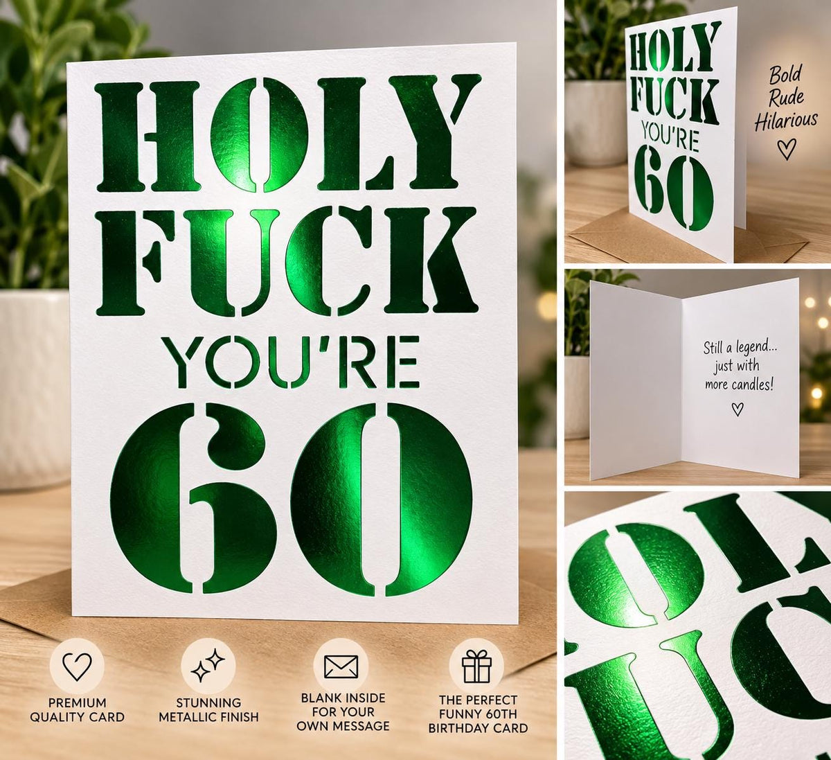 Holy F**K Your 60/50/40 Birthday Card