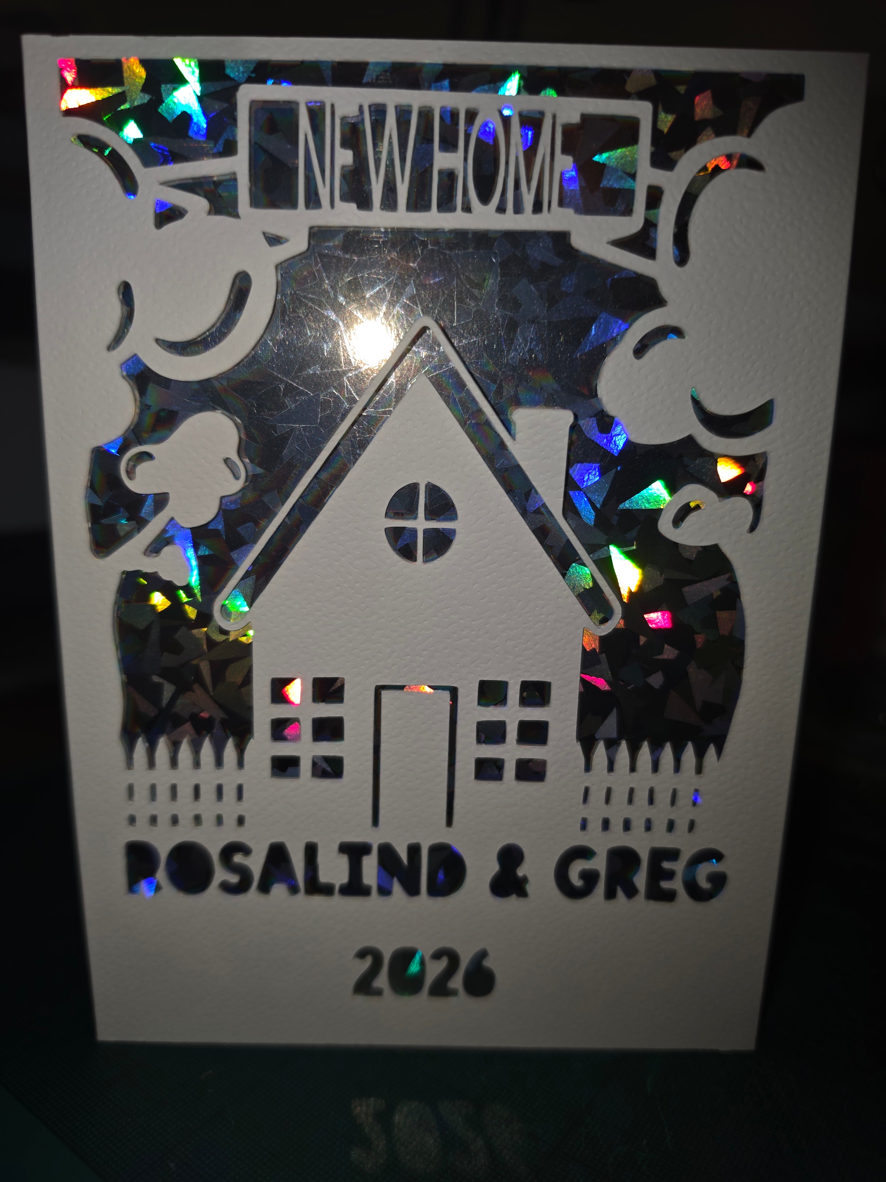 Personalised New Home Handmade Card | Laser Cut Housewarming Card | Custom New Home Gift | Personalised Greeting Card