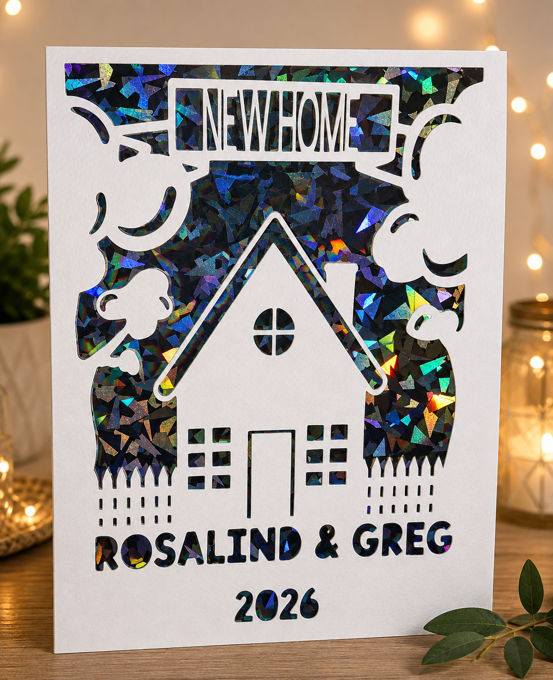 Personalised New Home Handmade Card | Laser Cut Housewarming Card | Custom New Home Gift | Personalised Greeting Card