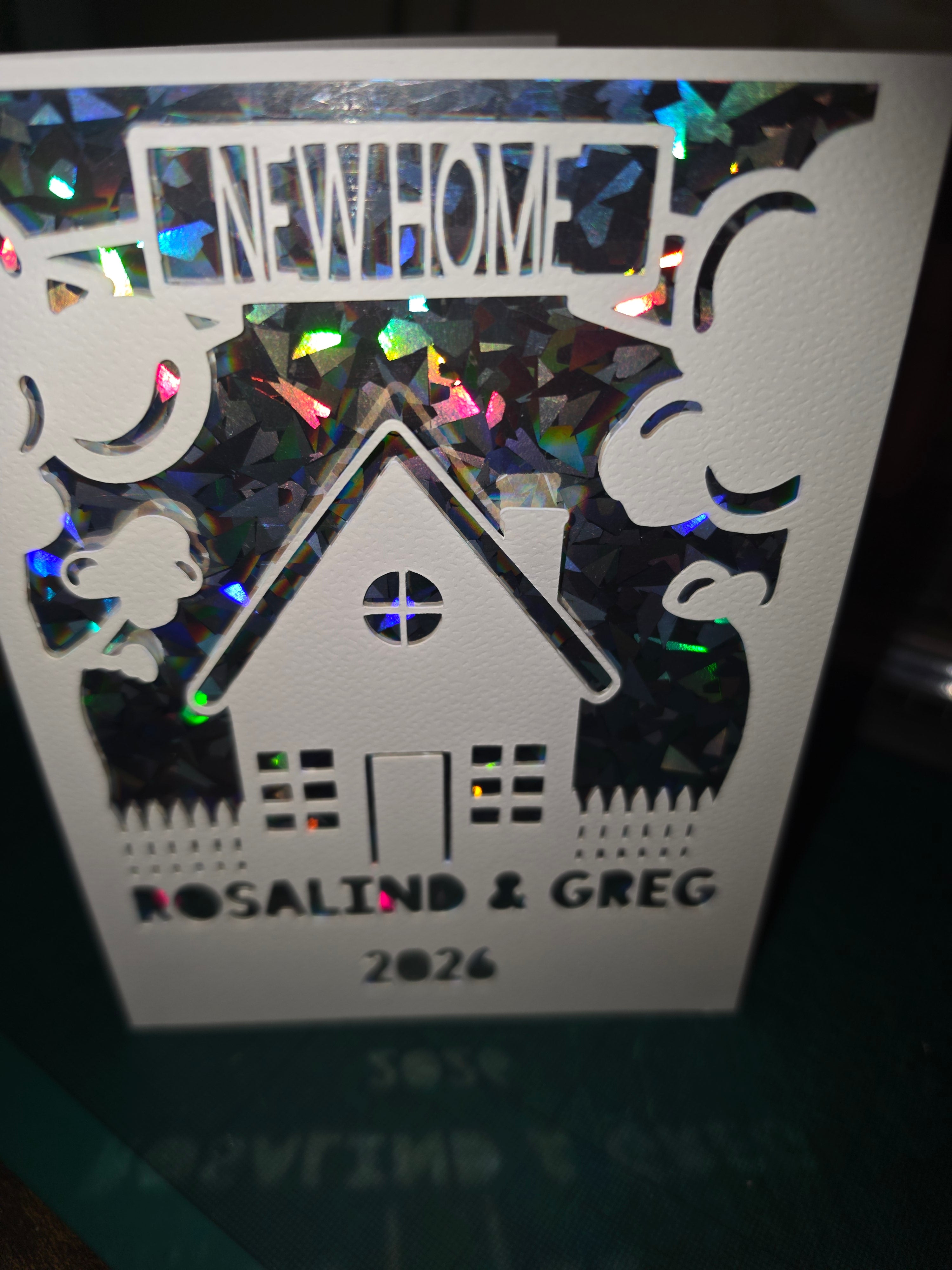 Personalised New Home Handmade Card | Laser Cut Housewarming Card | Custom New Home Gift | Personalised Greeting Card