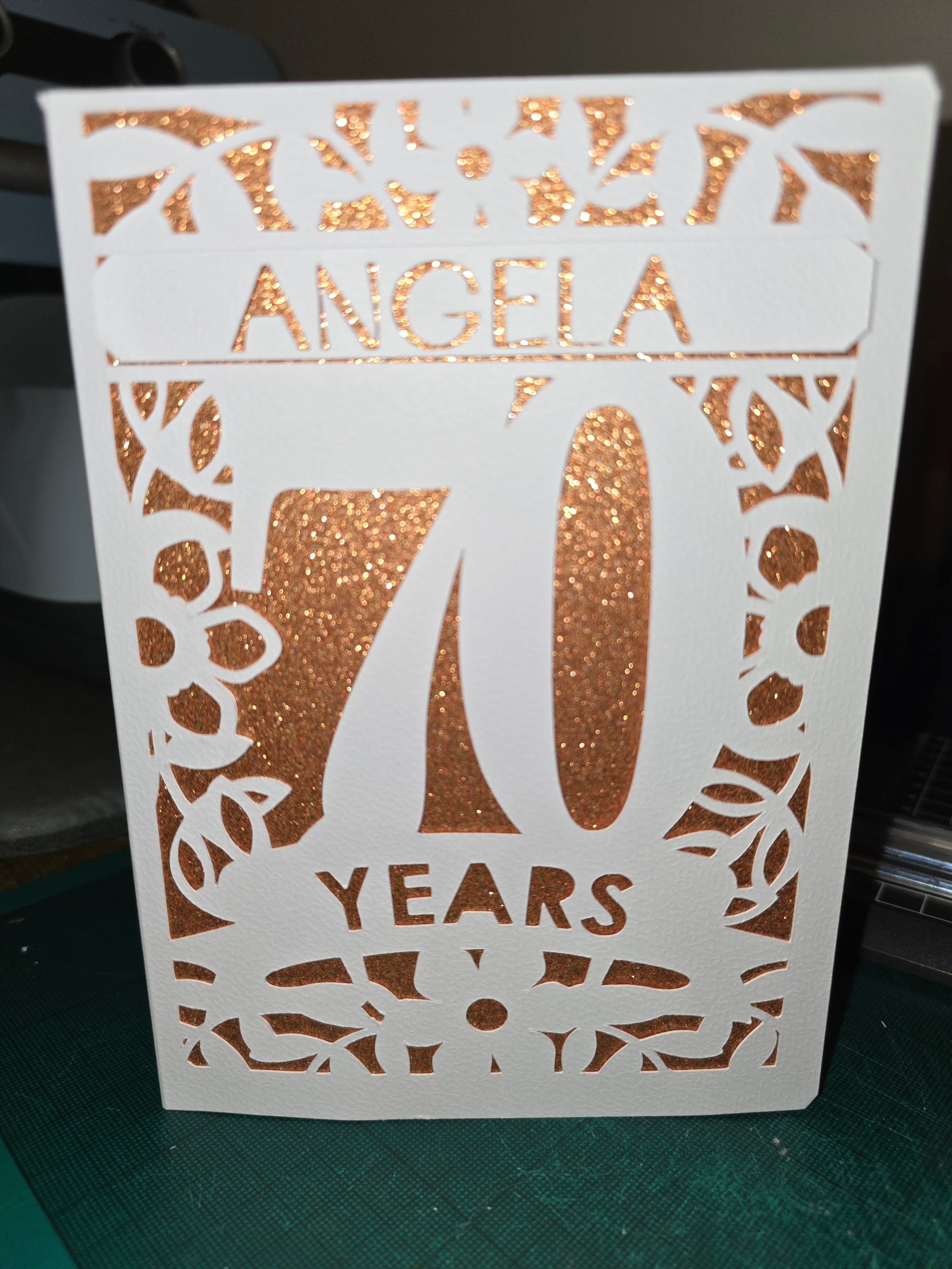 Personalised 70th Birthday Handmade Card | Laser Cut Milestone Birthday Card | Custom 70 Years Greeting Card