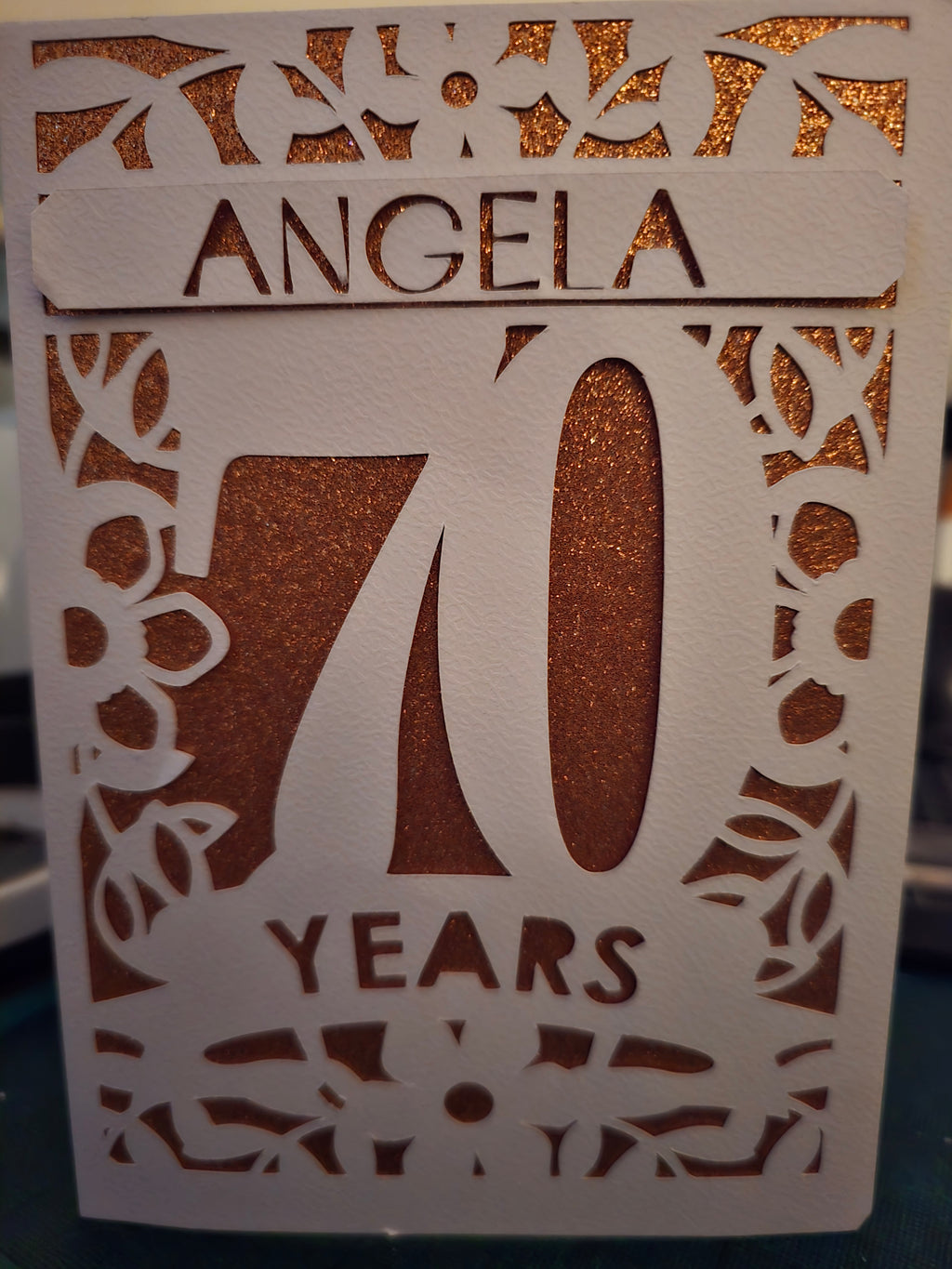 Personalised 70th Birthday Handmade Card | Laser Cut Milestone Birthday Card | Custom 70 Years Greeting Card