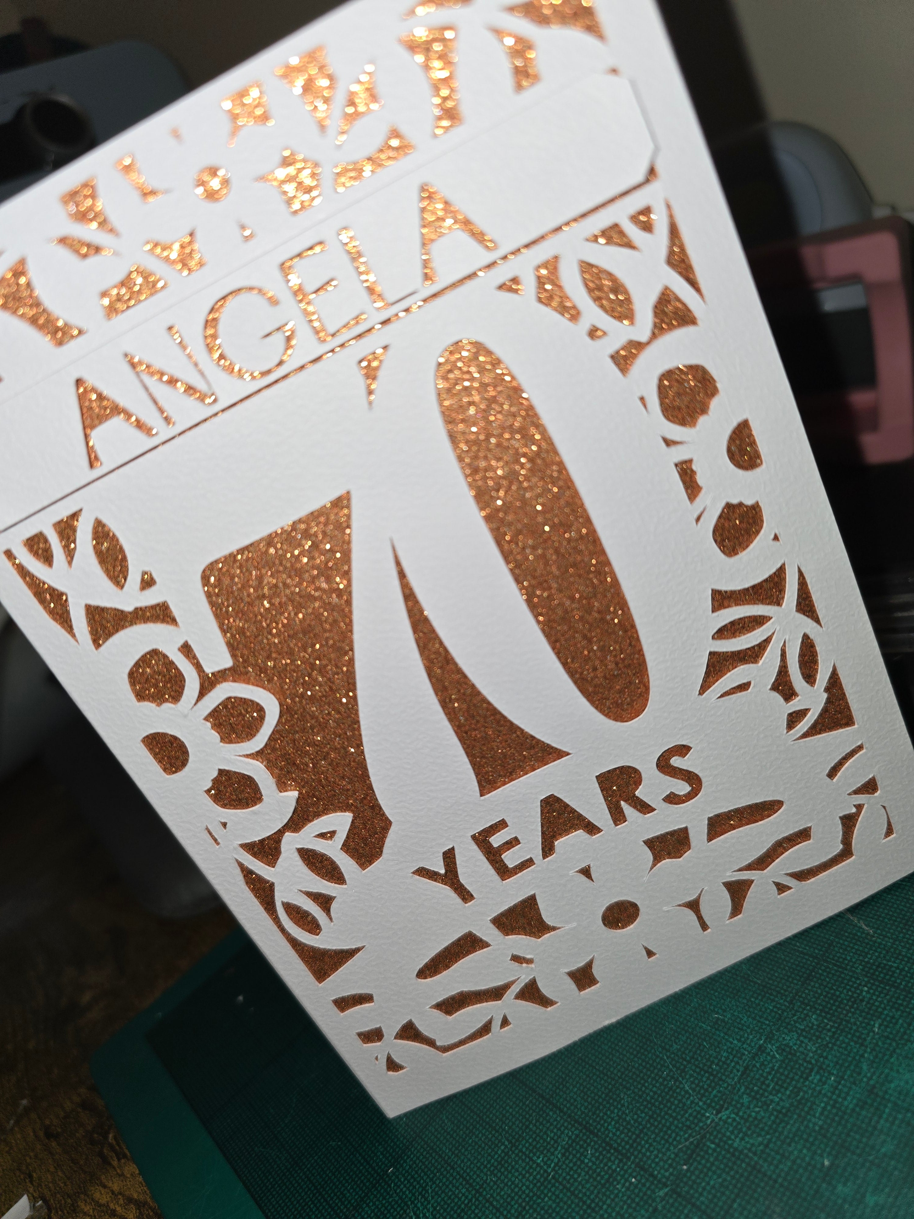 Personalised 70th Birthday Handmade Card | Laser Cut Milestone Birthday Card | Custom 70 Years Greeting Card