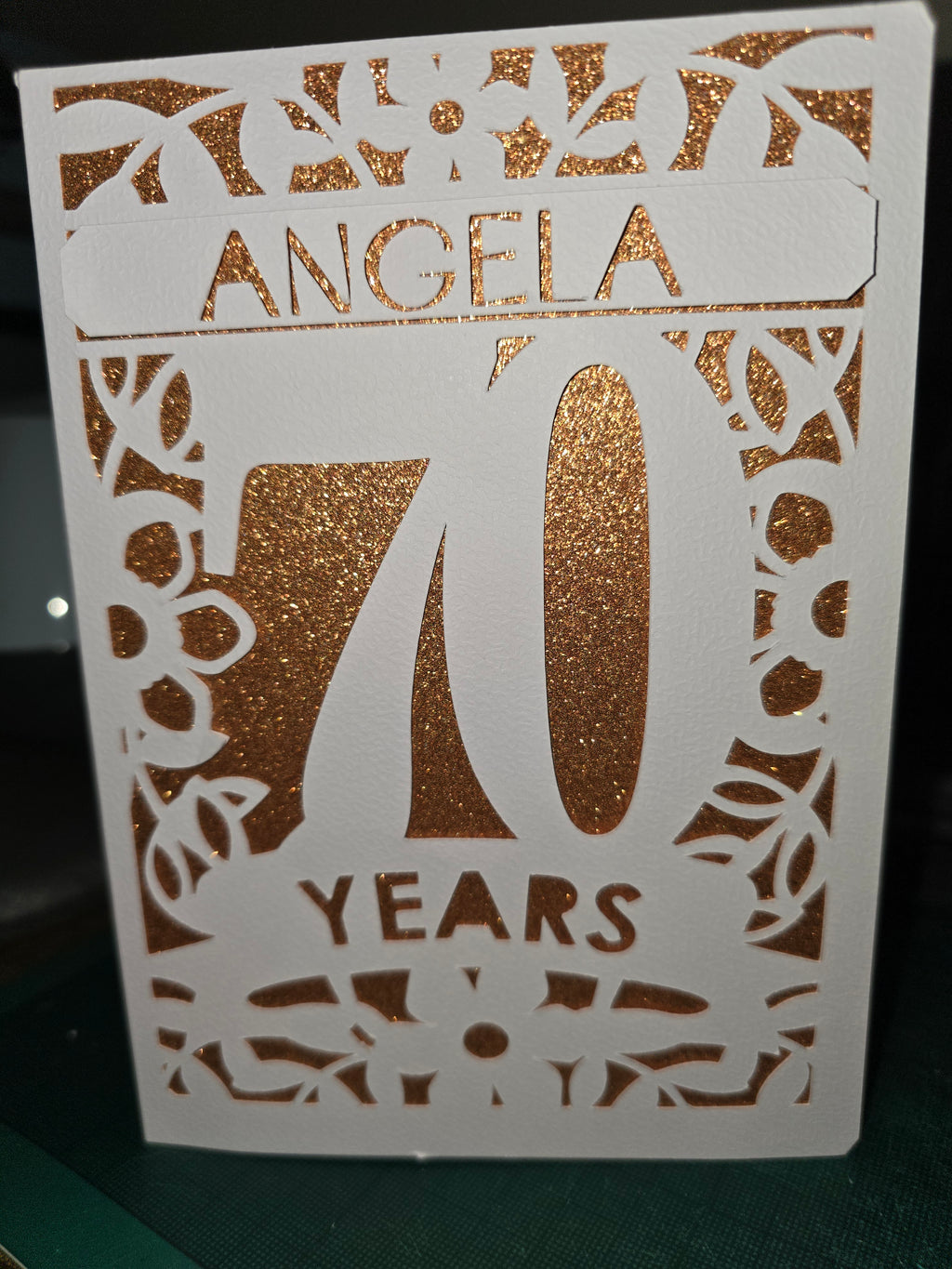 Personalised 70th Birthday Handmade Card | Laser Cut Milestone Birthday Card | Custom 70 Years Greeting Card