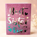 Handmade Floral Birthday Card, Sister Ever